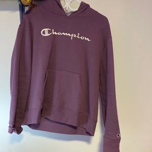 purple champion sweater